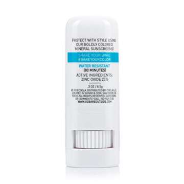 Bare Republic Mineral SPF 50 Color Stick, Neon Electric Blue, .30 Ounce