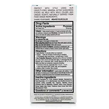 Bare Republic Mineral SPF 50 Color Stick, Neon Electric Blue, .30 Ounce