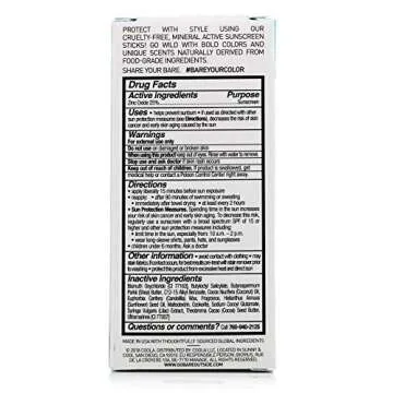 Bare Republic Mineral SPF 50 Color Stick, Neon Electric Blue, .30 Ounce