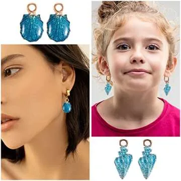 QXUJI 30PCS Metal Starfish Shell Conch Charms for Jewelry Making, Alloy Ocean Enamel Pendant Charms, for Necklace Bracelet Earring DIY Jewelry Making Accessories, 15 Styles