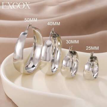 Stylish & Hypoallergenic Gold Hoop Earrings for Women