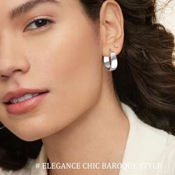 Stylish & Hypoallergenic Gold Hoop Earrings for Women