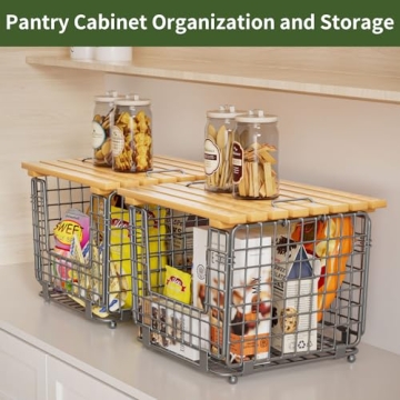 GGIU Wire Storage Basket for Kitchen Organization