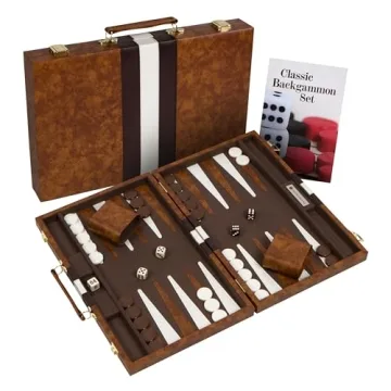 Get The Games Out Backgammon Set for Travel - Small Classic Board Game Case with Strategy Guide & 15...