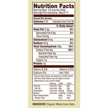 BOBS RED MILL Organic Old Fashioned Rolled Oats, 32 OZ