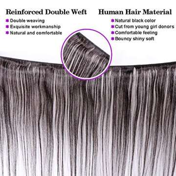 COISINI Straight Hair 4 Bundles 20-22-24-26Inch Brazilian Human Hair Bundles 9A Unprocessed Wet And Wavy Human Hair Extensions Hair Weave Natural Color