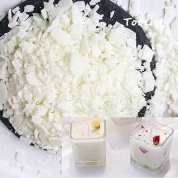 TooGet Pure White Soy Wax Flakes, 100% Natural Soy Wax Bulk for Candle Making DIY, Premium Quality, Top Grade - 1 Pound