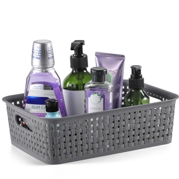 NETANY 8 Pack Plastic Storage Baskets - Durable & Multi-Purpose