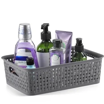 NETANY 8 Pack Plastic Storage Baskets - Durable & Multi-Purpose