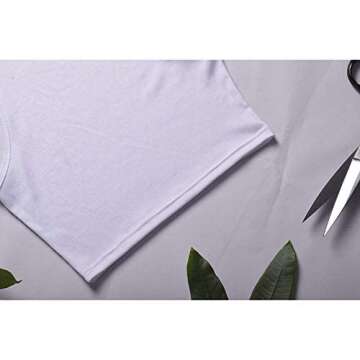 Workout Crop Tank Tops for Women, White Basic Cutoff Top for Girls(White-S)