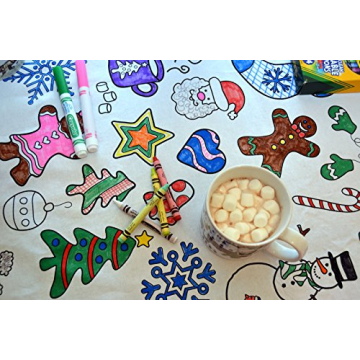 Washable Reusable Coloring Tablecloth for Family Fun