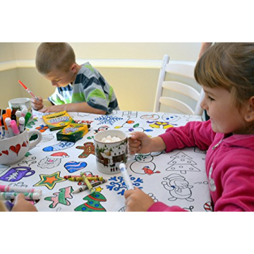 Washable Reusable Coloring Tablecloth for Family Fun