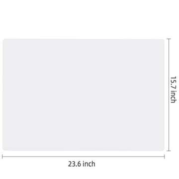 Webake Extra Large Silicone Mat For Countertop, Multipurpose Nonstick Heat Resistant Mat 23.6" x 15.7" for Baking, Rolling Dough, Fondant, Resin Expoxy, Craft, Jewerly (White)