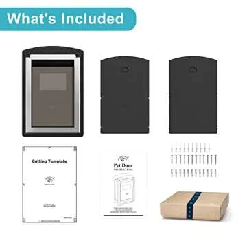 ClawJaw Cat Door for Exterior Wall, Metal Frame and Telescopic Tunnel Pet Door, Double Magnetic Flaps Cat Door and Dog Door, Easy to Install, Black (Pets Up to 22 Lb)-Small