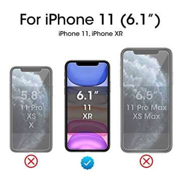 amFilm Screen Protector Glass for iPhone XR, Apple iPhone XR display With Easy Installation Tray, Tempered Glass, 3 Pack