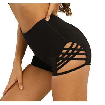 MOSISON Women's Booty Lifting High Waisted Yoga Shorts