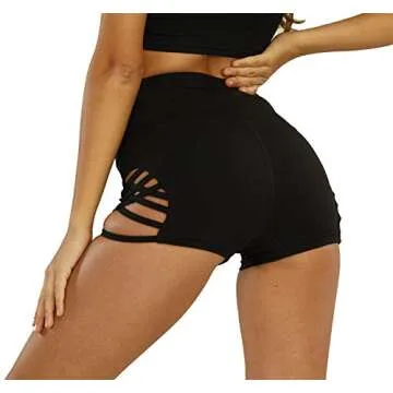 MOSISON Women's Booty Lifting High Waisted Yoga Shorts