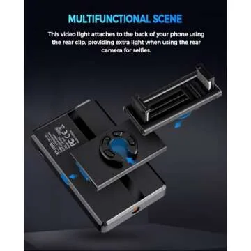 Auriani 120 LED Selfie Light for iPhone,Phone Light Clip,Alix Earle Light,Phone Light for Video Recording,3000mAh Portable Video Light for Phone, Camera, Laptop, iPad with 6 Color Filters