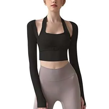 Gihuo Women's Long Sleeve Crop Top - Stylish & Versatile