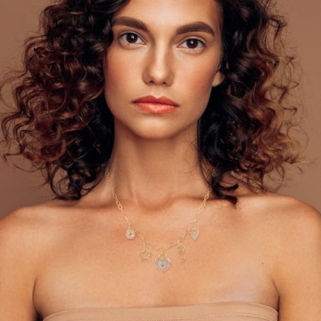 Gold Charm Necklace Trendy Y2K Pendant Jewelry