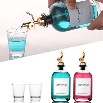 Elegant HomeFeel Mouthwash Dispenser Set for Chic Bathrooms