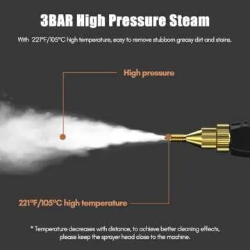 Irishom 2500W Handheld Steam Cleaner for Powerful Cleaning
