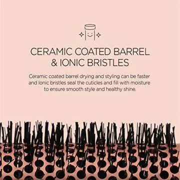 F3 Systems Magic Curling Thermal Brush(1.7 Inch), Cut Drying Time,Self-Standing Round Quick Styling Brush, Great Blowout, Ceramic Coated/Ionic Thermal Barrel,Blowout Volume, Wave Styler