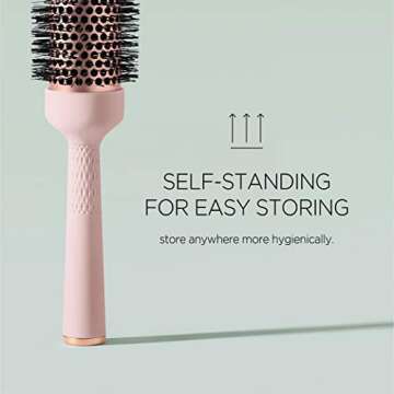 F3 Systems Magic Curling Thermal Brush(1.7 Inch), Cut Drying Time,Self-Standing Round Quick Styling Brush, Great Blowout, Ceramic Coated/Ionic Thermal Barrel,Blowout Volume, Wave Styler