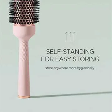 F3 Systems Magic Curling Thermal Brush(1.7 Inch), Cut Drying Time,Self-Standing Round Quick Styling Brush, Great Blowout, Ceramic Coated/Ionic Thermal Barrel,Blowout Volume, Wave Styler