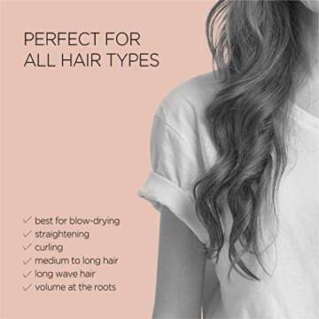 F3 Systems Magic Curling Thermal Brush(1.7 Inch), Cut Drying Time,Self-Standing Round Quick Styling Brush, Great Blowout, Ceramic Coated/Ionic Thermal Barrel,Blowout Volume, Wave Styler