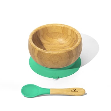 Avanchy Bamboo Baby Bowl with Spoon and Suction Base