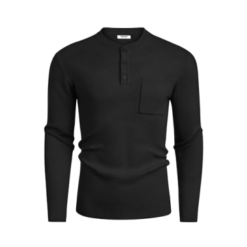 Stylish COOFNADY Men's Knitted Sweater for Cozy Comfort