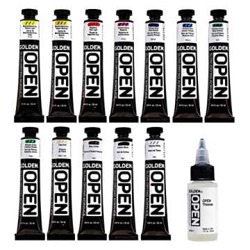 OPEN Slow-Drying Acrylics Mixing Set by GOLDEN - Perfect for Artists