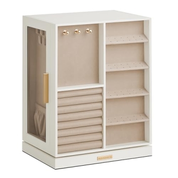 SONGMICS Jewelry Box Rotating Stylish Gift for Jewelry Lovers