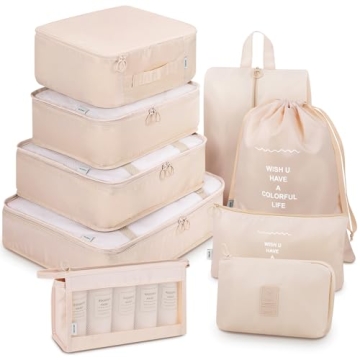 Packing Cubes for Travel - Mossio 9 Piece Set
