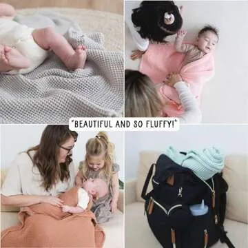 SpiritnSprout Waffle Baby Blanket, Waffle Baby Blanket, 43X43 Inch Cotton Gender Neutral Swaddle, Chunky Waffle Knit Blanket, Stroller Blanket, Toddler Blanket (Cinnamon), Crib, SF-A1170