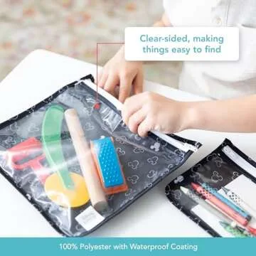 Bumkins Disney Travel Bag - Clear Sided, TSA Approved - 3 Pack