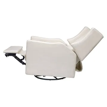 Babyletto Kiwi Electric Power Glider Recliner Nursery Chair w/ USB Ports - Water Repellent & Stain Resistant Glider Rocking Chair - GREENGUARD Gold Certified Swivel Rocker Recliner Chair - Cream