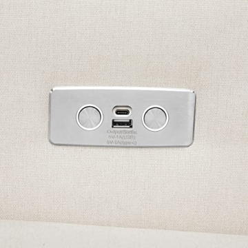 Babyletto Kiwi Electric Power Glider Recliner Nursery Chair w/ USB Ports - Water Repellent & Stain Resistant Glider Rocking Chair - GREENGUARD Gold Certified Swivel Rocker Recliner Chair - Cream