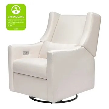 Babyletto Kiwi Electric Power Glider Recliner Nursery Chair w/ USB Ports - Water Repellent & Stain Resistant Glider Rocking Chair - GREENGUARD Gold Certified Swivel Rocker Recliner Chair - Cream