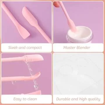 LuckyOpt Makeup Mixing Palette & Spatula Set for Easy Mixing