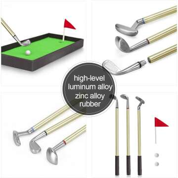 Golf Pen Set with Clubs and Putting Green - Juboury