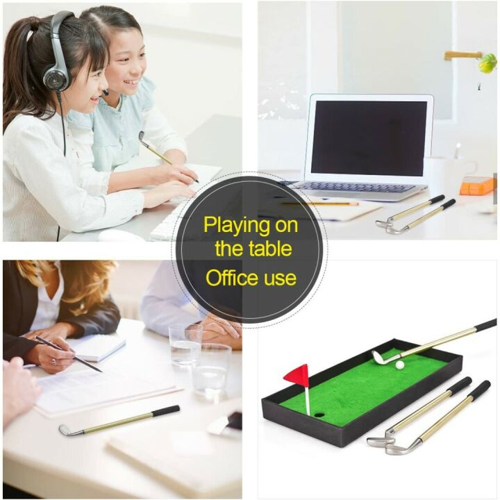 Golf Pen Set with Clubs and Putting Green - Juboury