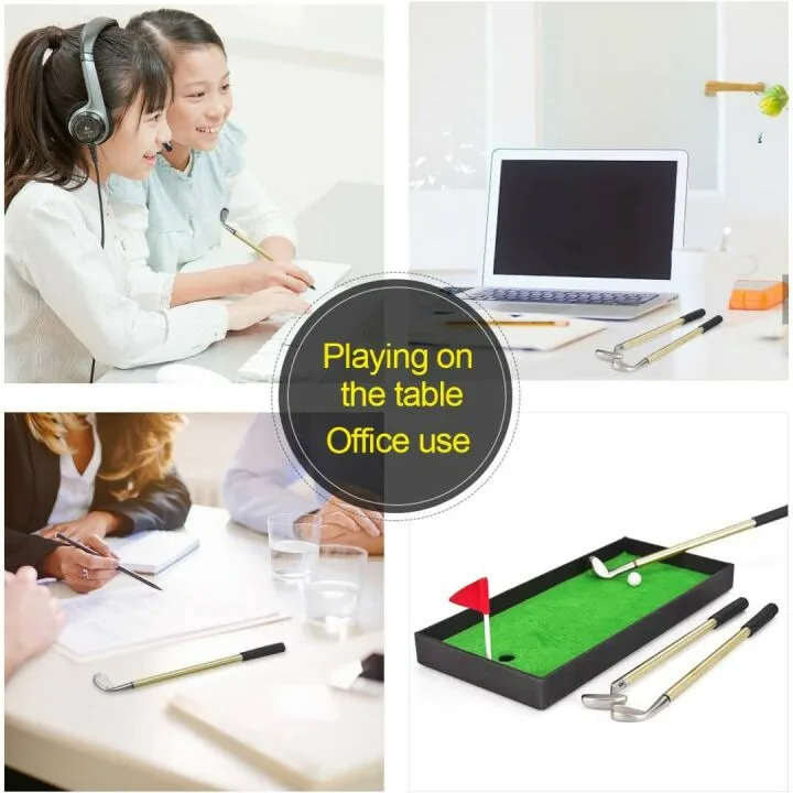 Golf Pen Set with Clubs and Putting Green - Juboury