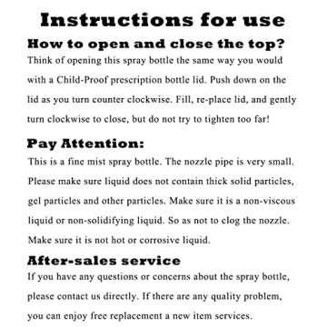 ZeroStage Hair Mister Spray Bottle Continuous Pressurized 360 Fine Mist Water Sprayers Clear 300ml 10oz