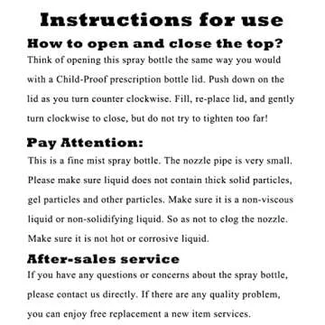 ZeroStage Hair Mister Spray Bottle Continuous Pressurized 360 Fine Mist Water Sprayers Clear 300ml 10oz