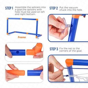 Hover Soccer Ball Kids Toy - Rechargeable 2 Goals and Inflatable Ball,Indoor Floating Soccer with LED Light and Safe Bumper,Gifts for Age 3 4 5 6 7 8 9 10 Years Old Boys Girls(No AA Batteries Needed)