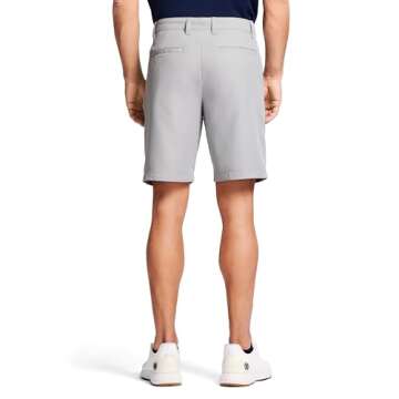 IZOD Men's 9.5"Micro Poly Classic Fit Golf Short, 32, Nickel