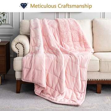 Mr. Sandman Weighted Sherpa Blanket for Stress Relief