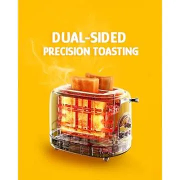 Hazel Quinn X Eduardo Recife Collaboration 2-Slice Retro Toaster, 6 Browning Levels, 3 Functions-Defrost/Reheat/Cancel, Removable Crumb Tray for Easy to Clean, 1.5 Inches Extra Wide Slots